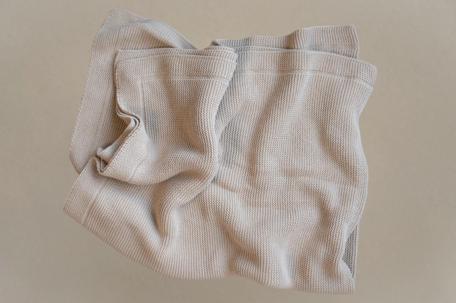 The Knitted Blanket - Biscuit