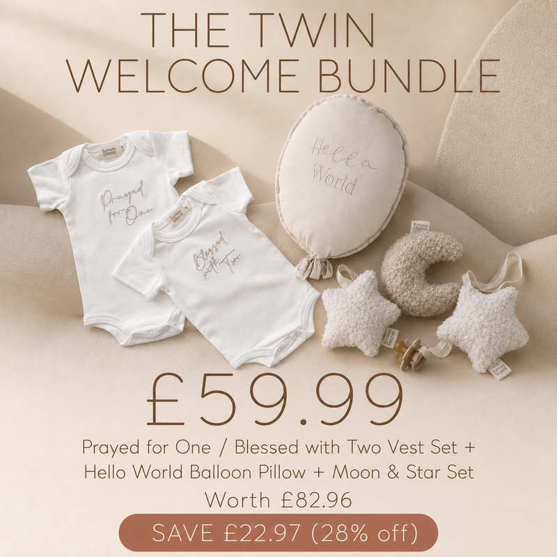 The Twin Welcome Bundle with baby care essentials for twins