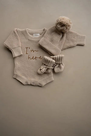 Im Here Outfit Set - Biscuit