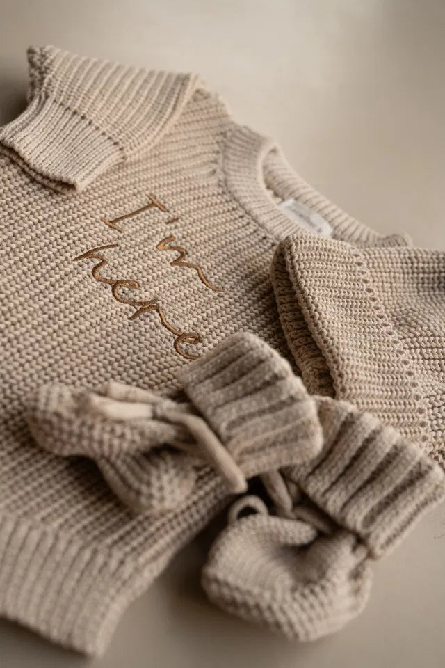 Im Here Outfit Set - Biscuit