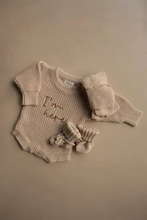 Im Here Outfit Set - Biscuit