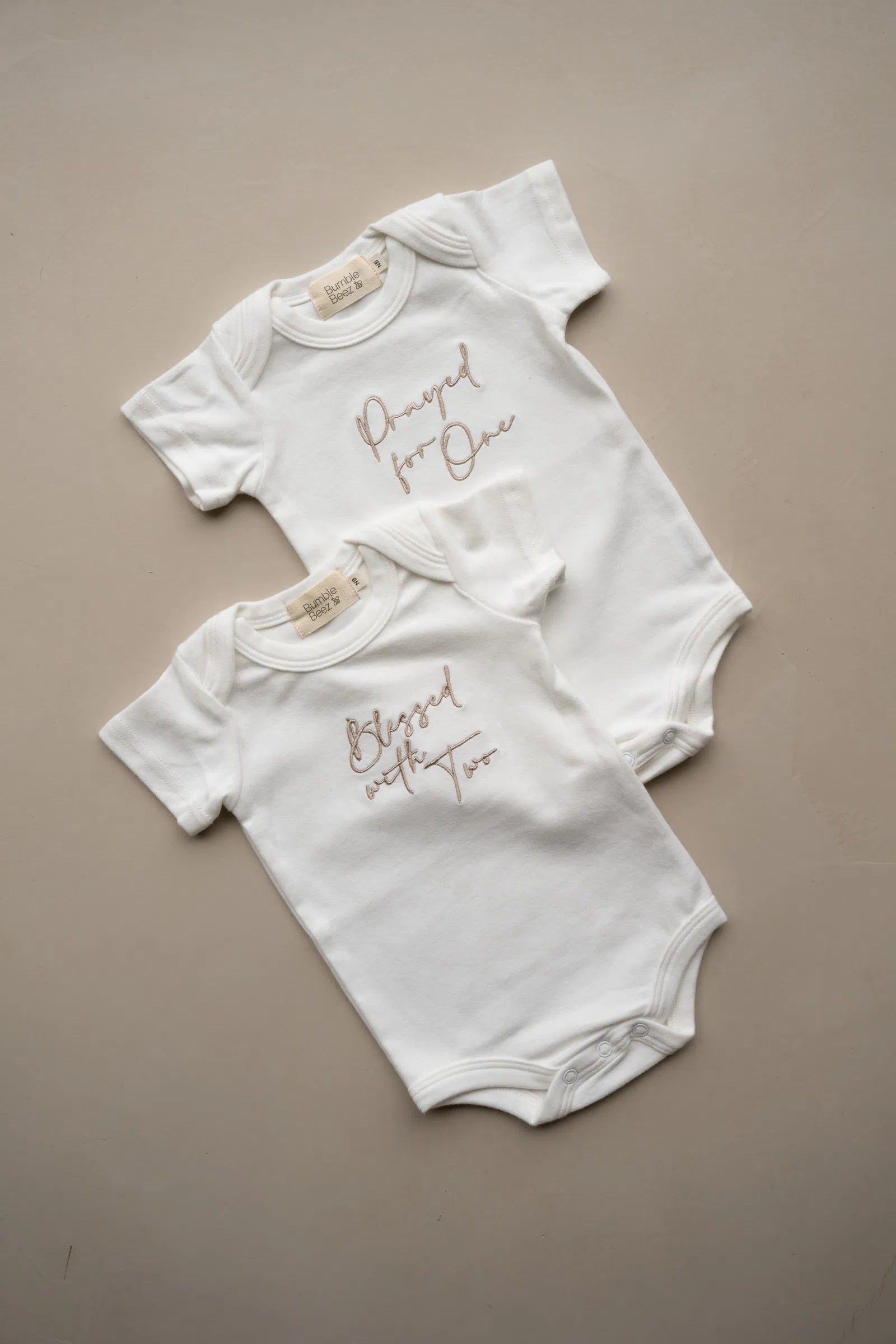 Prayed For One Blessed With Two Twin Vest Set - Ivory