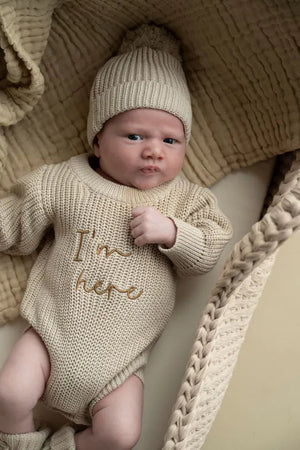 Im Here Outfit Set - Biscuit