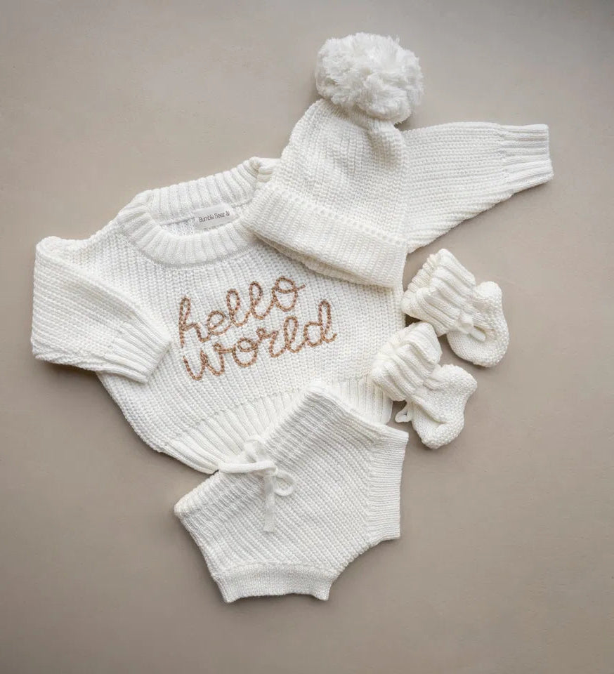 Hello World Outfit Set - Milk